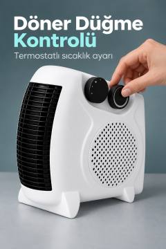 Termostatlı Fanlı Isıtıcı Çift Düğmeli Kontrol Tasarımı