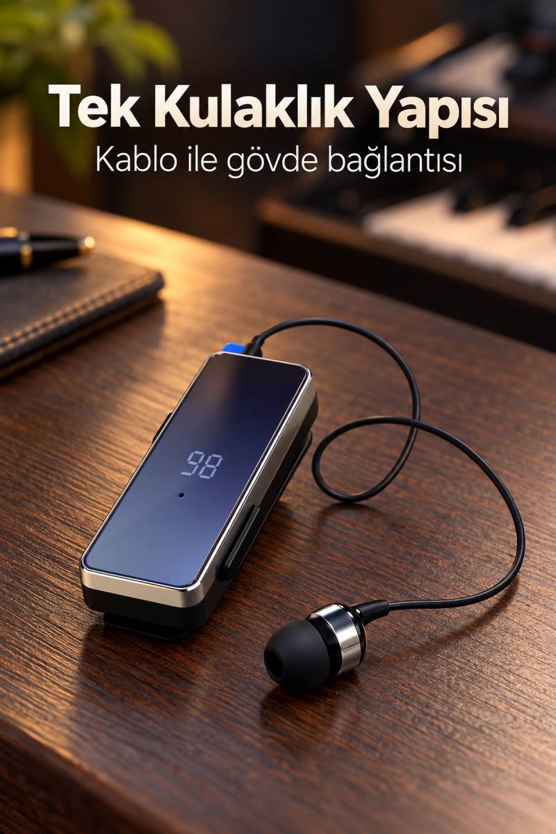 Müzik ve Görüşme İçin Dijital Ekranlı Bluetooth Kulaklık