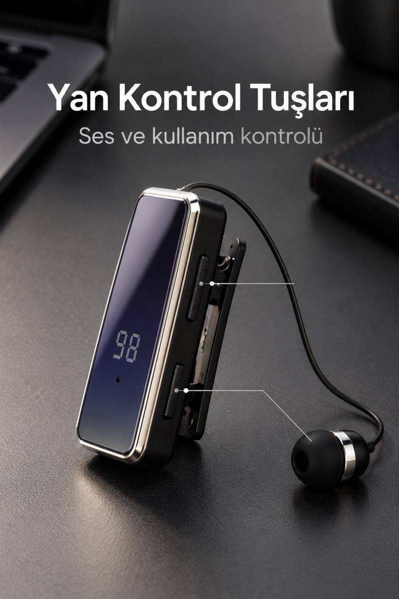 Dijital Ekranlı Bluetooth Kulaklık Çok Noktalı Bağlantı