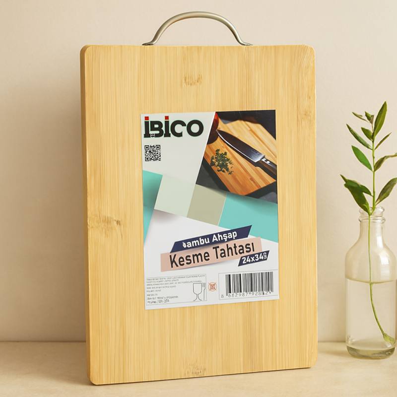 Bambu Kesme Panosu 24x34x1.7 cm - Metal Kulplu
