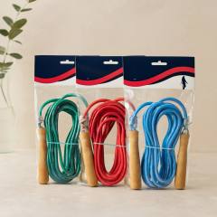 Ahşap Saplı PVC Atlama İpi 5 m - Renkli