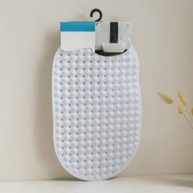 Oval Kaydırmaz Banyo Paspası 63 Vantuzlu Plastik 34x65 cm