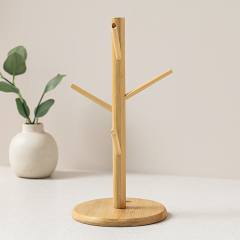 Bambu Ahşap Bardak ve Fincan Askısı 35x60 cm