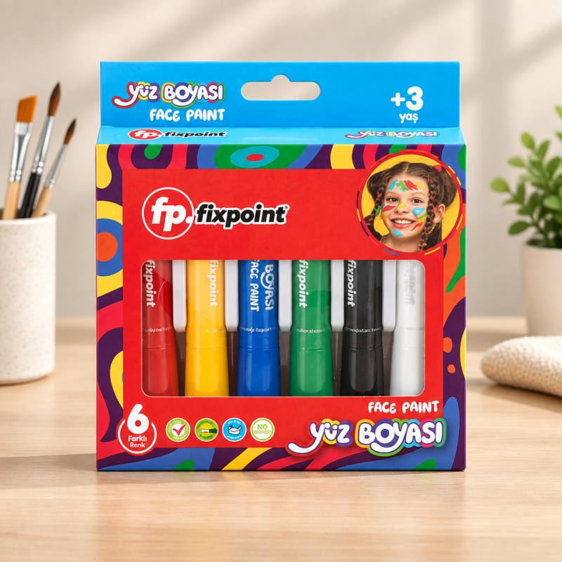 6 Renk Yüz Boyası