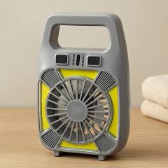 USB Şarjlı 2in1 Mini Fan ve Fener 10W – 2 Kademe, Su Geçirmez, Taşınabilir