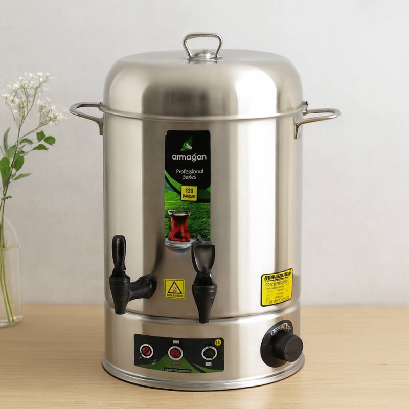12 L Elektrikli Çay Otomatı Çift Musluk 2000W