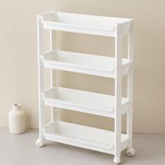 4 Katlı Tekerlekli Sepet Organizer Raf 465x145x670mm