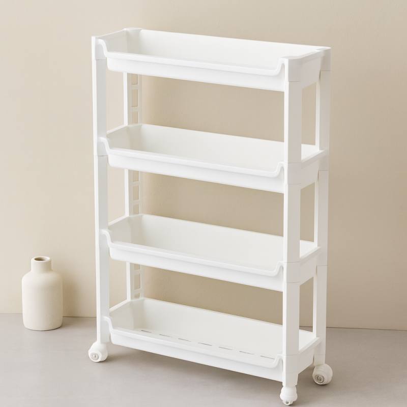 4 Katlı Tekerlekli Sepet Organizer Raf 465x145x670mm