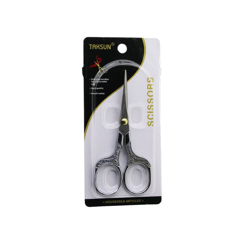Bıyık Berber Makası 128x57 mm Çiçek Baskılı Sap