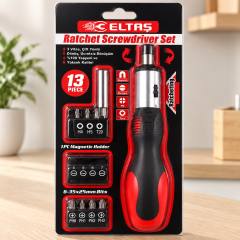 13 Parça Cırcırlı Tornavida Bits Seti (CR-V, Silikon Sap, Manyetik)
