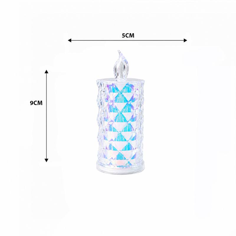 LED mum kristal plastik küçük boy pilli