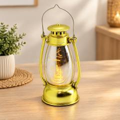 Pilli Ramazan LED Fener Gaz Lamba Model Gold Plastik