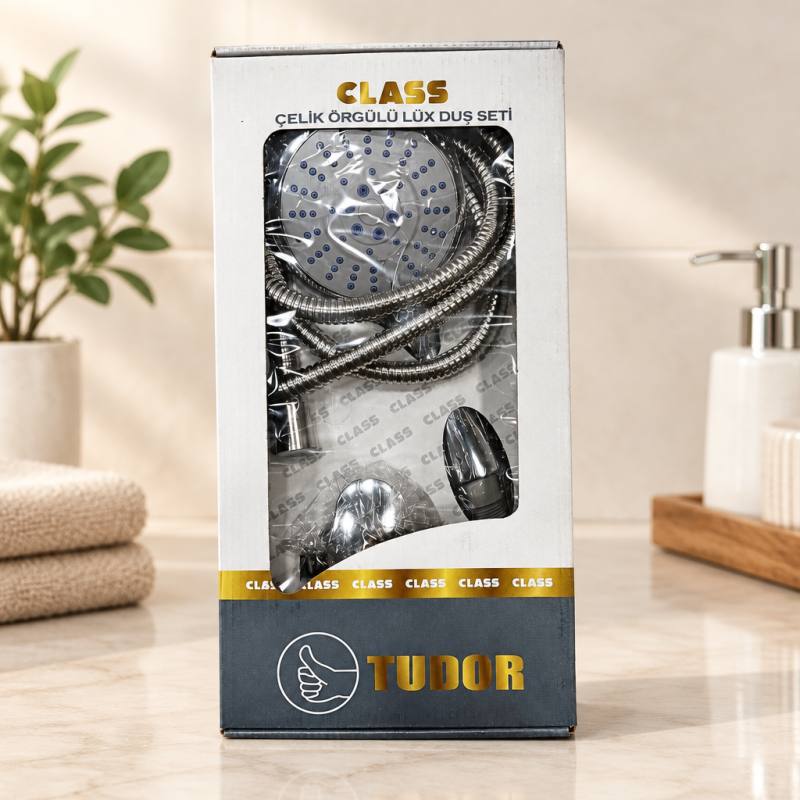 Class Çelik Lüks Duş Seti Kutulu