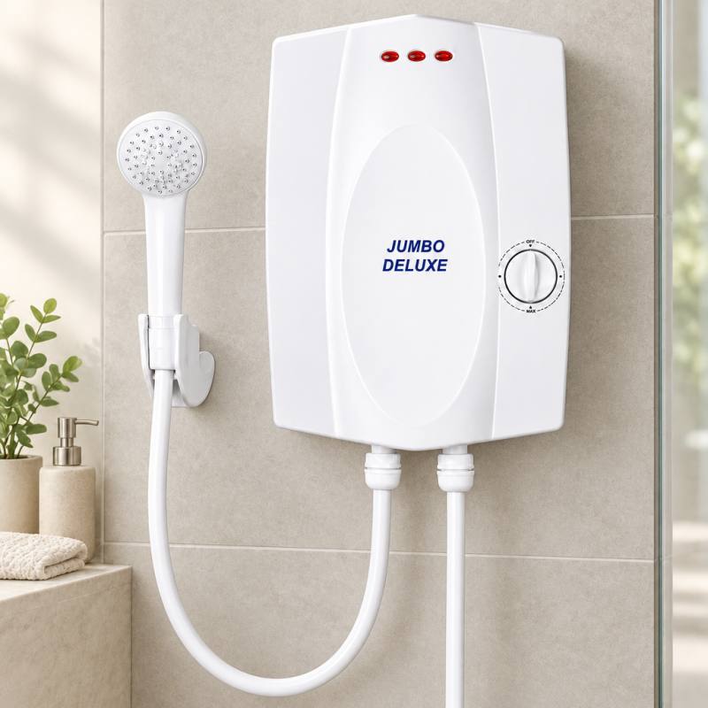 Elektrikli Şofben 8000W Beyaz – 7 Emniyetli Enerji Tasarruflu