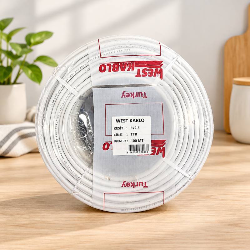 3x2,5 mm Ttr Elektrik Kablosu 100 metre