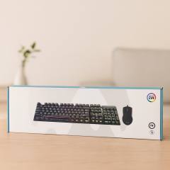 Kablolu RGB Oyuncu Klavye ve Mouse Seti - Siyah